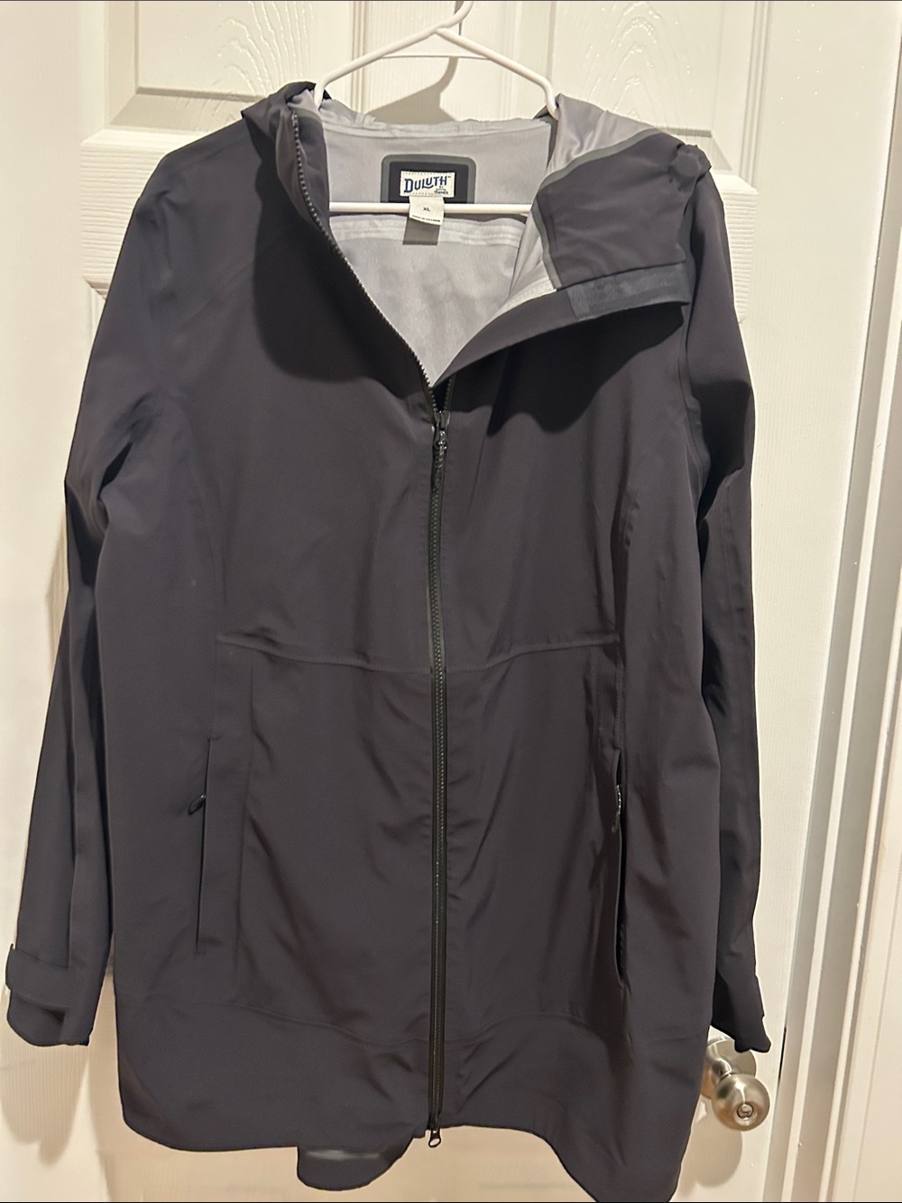 Duluth Trading Co Women's Hooded Trench Coat - Charcoal